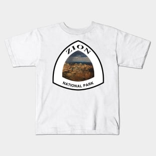 Zion National Park shield Kids T-Shirt